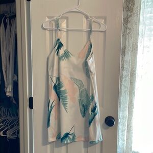 Tropical Print Slip Dress